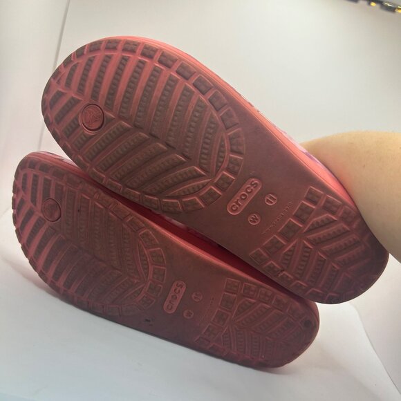 Crocs pink platform floral sandal flip flop comfort 11 - Picture 2 of 7